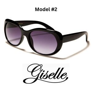 Giselle Oval Women's Black Frame/Purple Lens Sunglasses GSL22372
